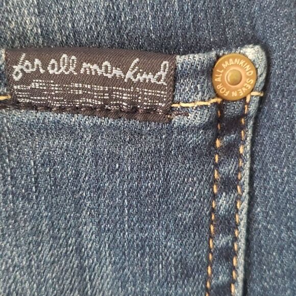 7 For All Mankind High Waist Josefina Boyfriend JeanDistressed Indigo Womens 28 - Picture 5 of 9